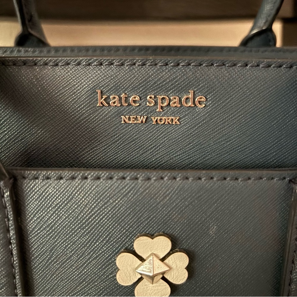 Kate Spade Medium Satchel Cameron Spade Flower Appliqué Purse - Picture 4 of 12